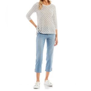 Code Bleu capris in medium blue. Size 14W.